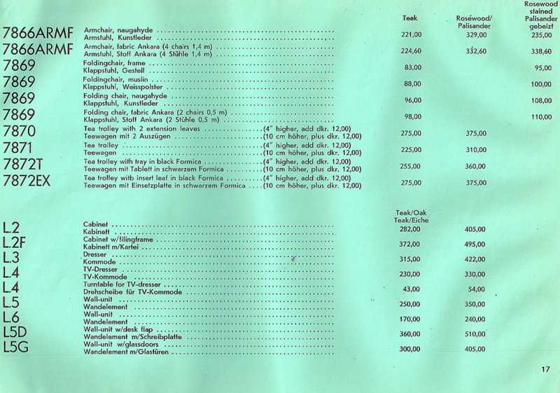 Dyrlund-Smith, Copenhagen, price list, 1968-1970.