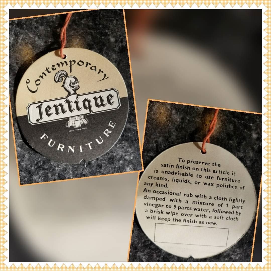 Jentique Contemporary Furniture tag.